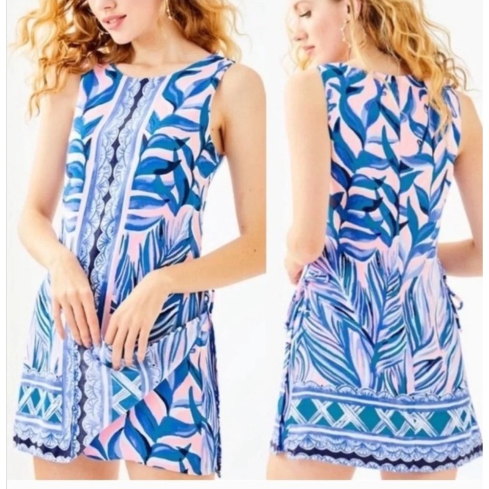 Lilly Pulitzer Donna Romper Pink Tropics Tint 2 Resortwear Vacation Skort Summer